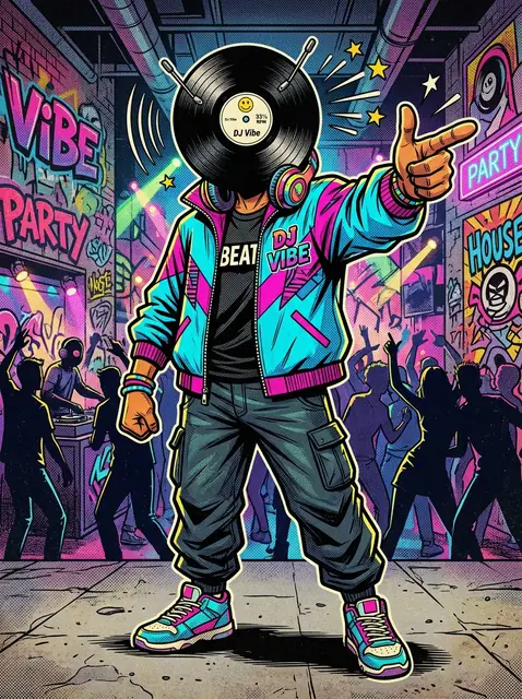 DJ Vibe Mascot
